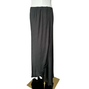 Free People Smoke and Mirrors Faux Wrap Pull On Maxi Skirt